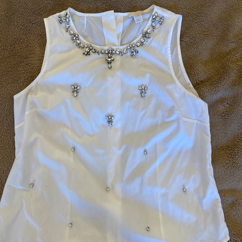 J.Crew blouse top size 10 with jewels